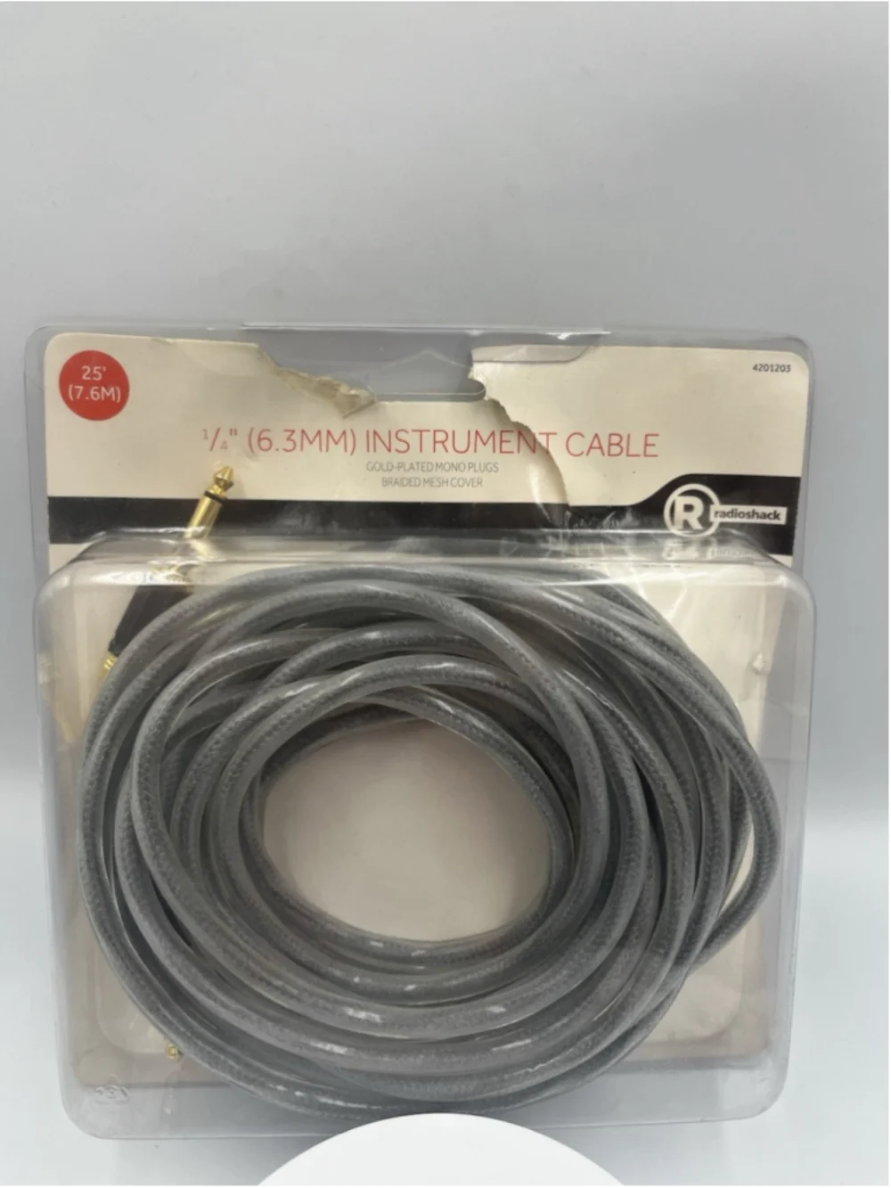 RADIOSHACK 7.6m 25-Ft Instrument Cable 1/4